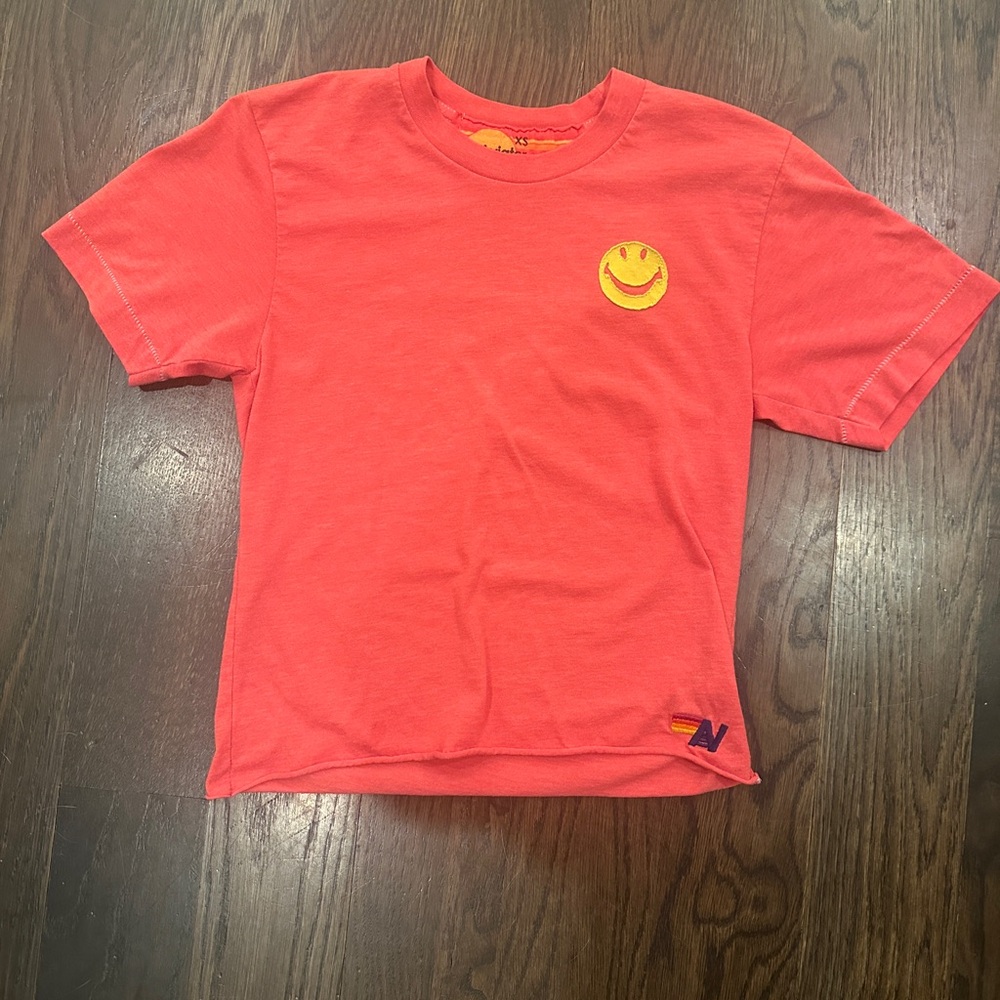 Kids' Red Smiley Face T-Shirt